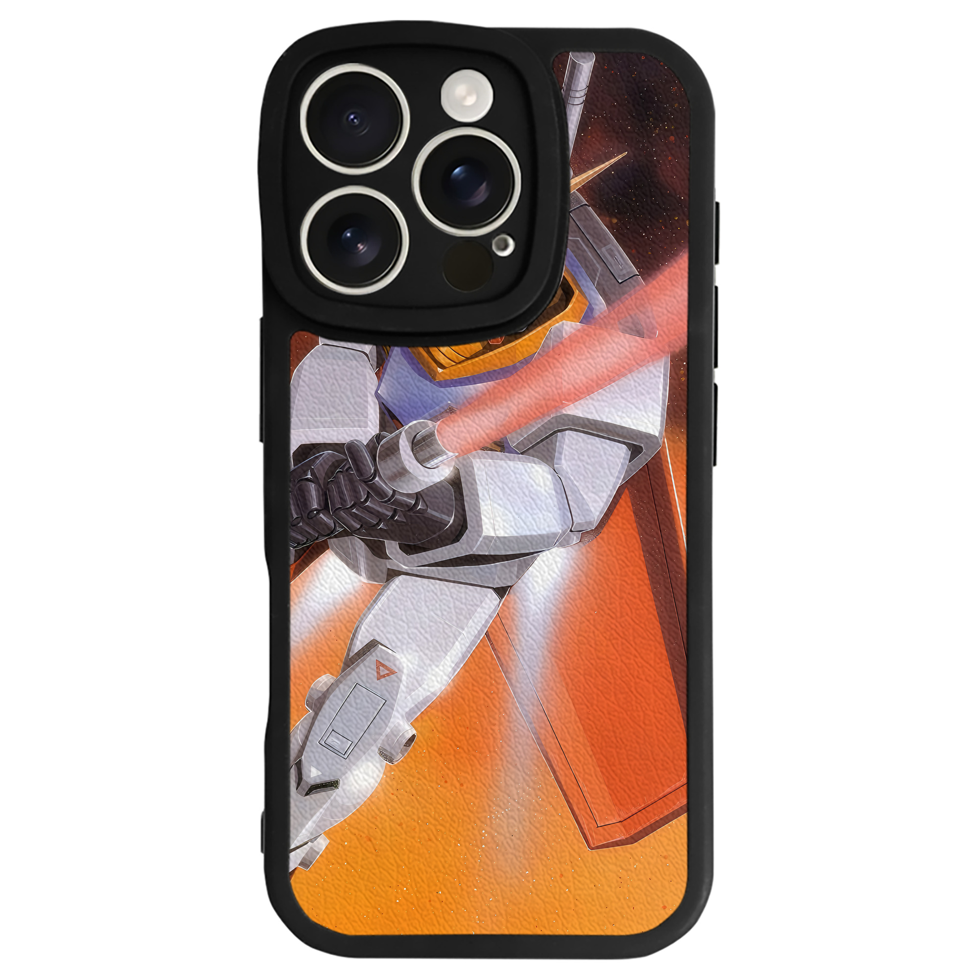 （画像用） 機動戦士ガンダム Mobile Suit Gundam 【iPhone 16シリーズ対応】シリコンスマホケース（レザー調） 材質：シリコン